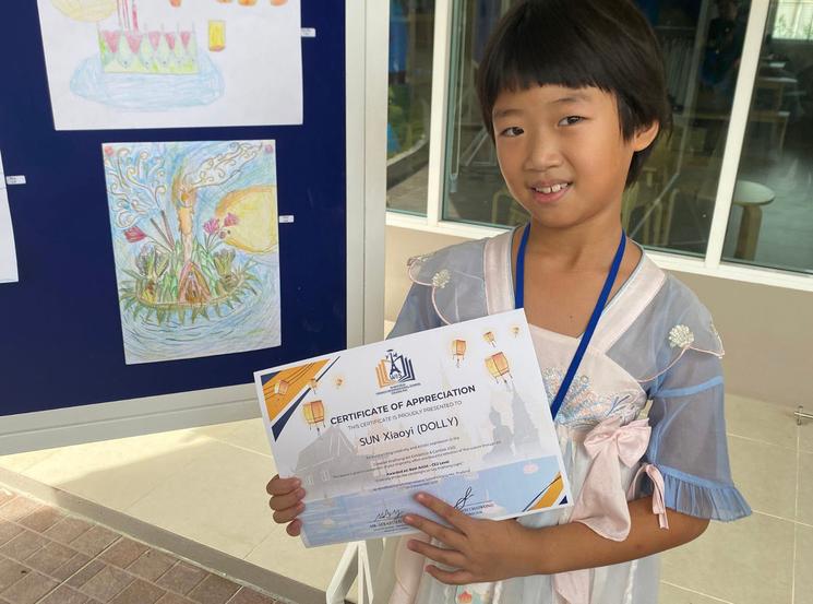 Lauréate dessin Krathongs Windfield Chiang Mai