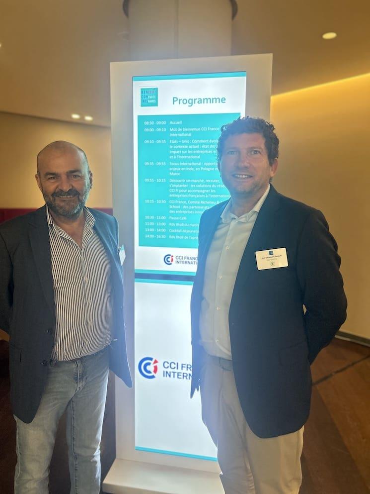 Jean-Christophe Pandolfi (Founder & CEO de Santexpat) et Xavier Gesnouin (representative for international affais pour santexpat.fr)