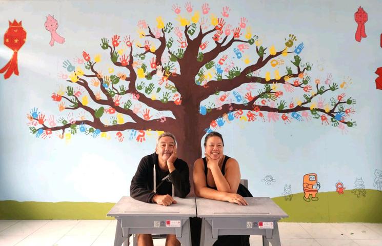 Éric Vidal et sa femme 