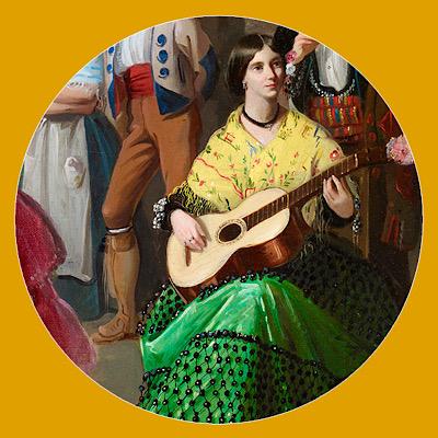 Manuel Cabral Aguado Bejarano. Jaleando a la puerta del cortijo, 1854