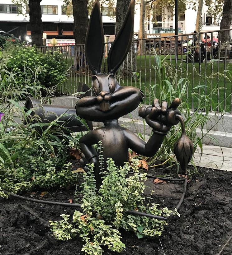 Leicester square films statues 