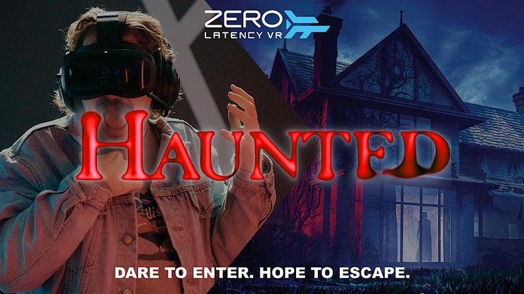 Affiche jeu « Haunted » au Zero Latency VR Malaga / @zerolatencyes (Instagram)