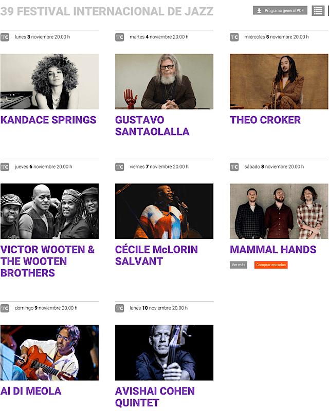 39 FESTIVAL INTERNACIONAL DE JAZZ
