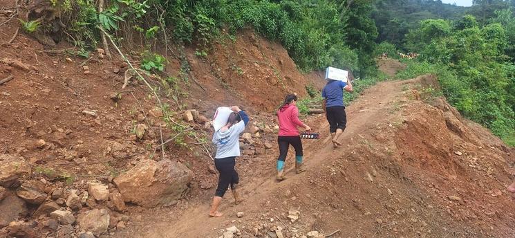 ha giang loop glissement de terrain