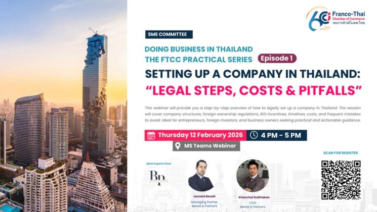 Webinaire Faire des affaires en Thaïlande 