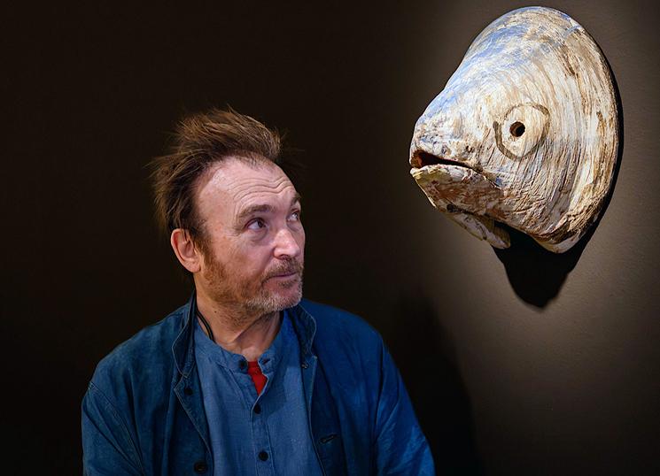 Miquel Barcelo lors du vernissage 