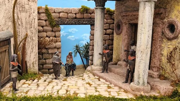 Une des scènes des crèches aquatiques, ©Cruceros Torre del Oro