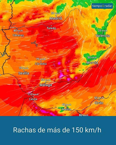 Des rafales de vent de force ouragan, dépassant les 150 km/h, balayent l'Espagne, provoquant des centaines d'incident