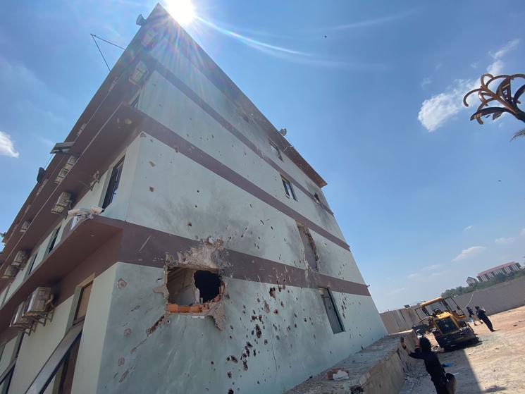 Immeuble criblé de balles à O Smach