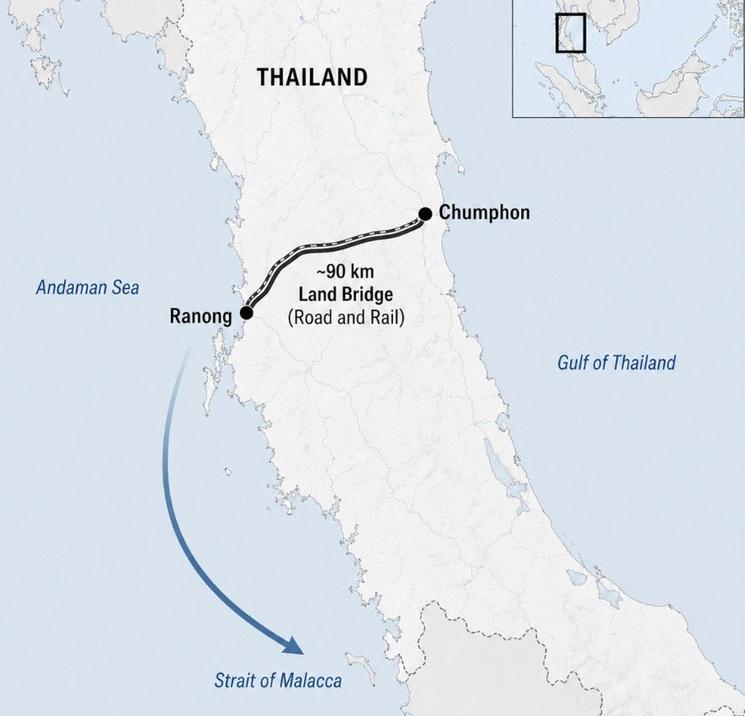 Pont terrestre Thaïlande 