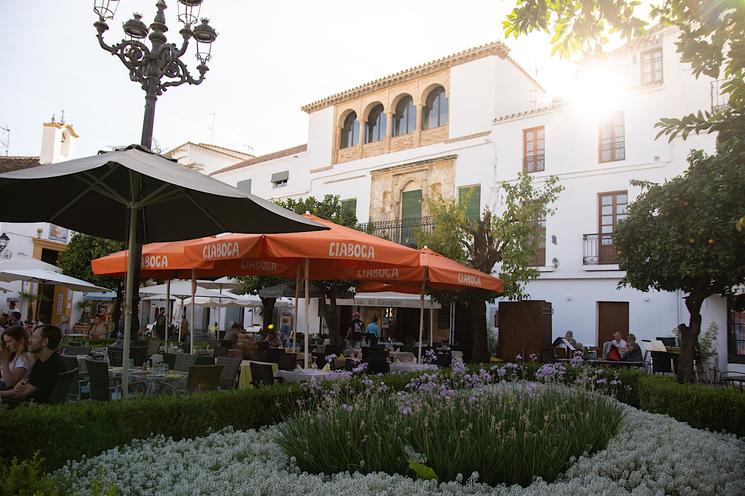 Vue de la plaza de los naranjos 