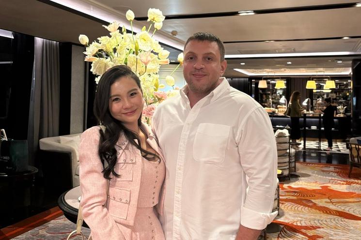 Vincent Caradec et sa fiancée 