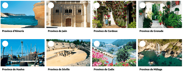 Guides des provinces via le site andalucia.org