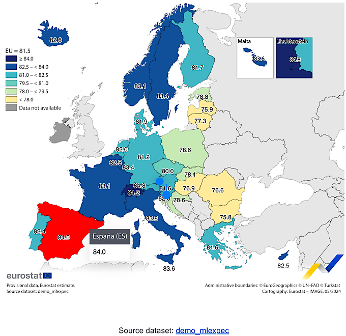 Espagne, pays ou l’espérance de vie est la plus haute