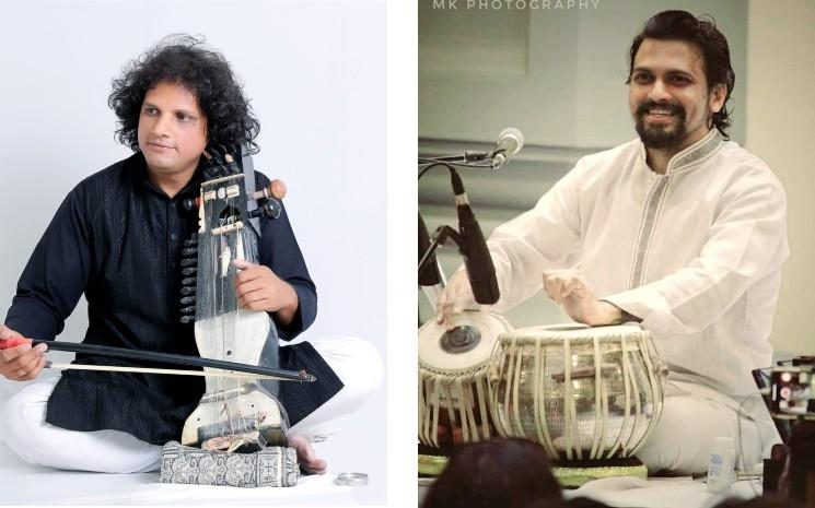 Ilyas Khan au sarangi et Chandrasekar au tabla