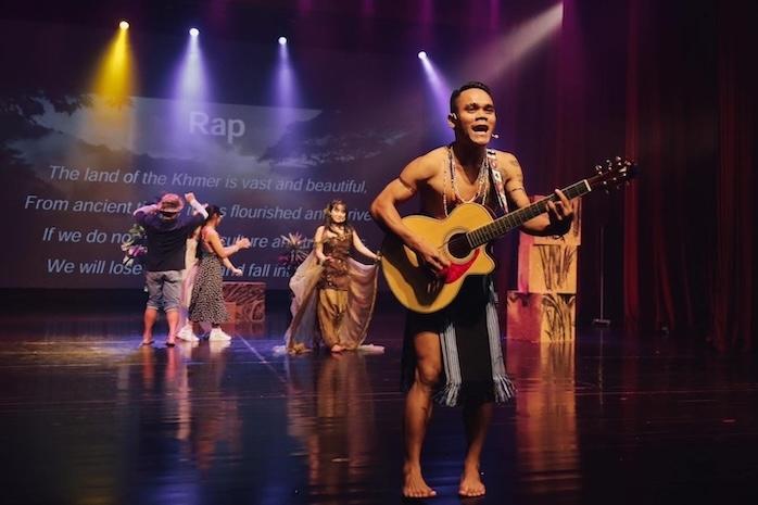 Youn Mondet performs on Indigenous culture during the Asian Youth Theatre Festival 2024 in Chiang Mai