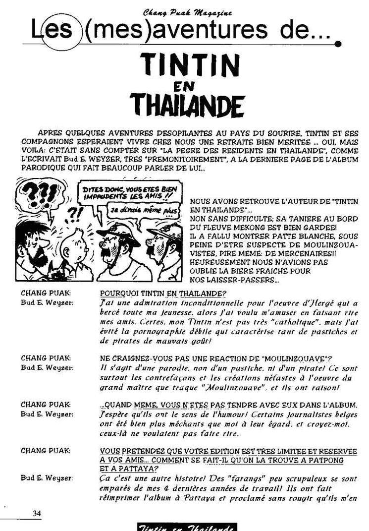 Interview Tintin en Thaïlande 1