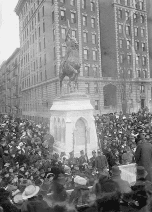 Inauguration statue Jeanne d'Arc NYC