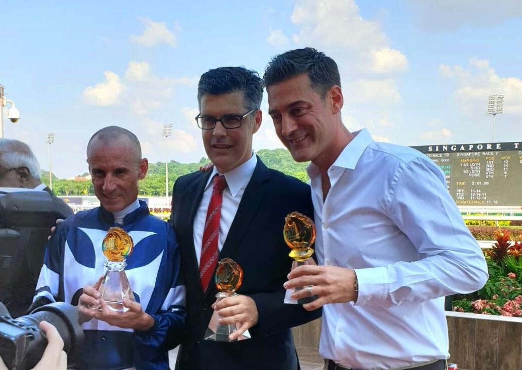 Jockey Glen Boss, Trainer Ricardo Le Grange and Owner Steve Levar