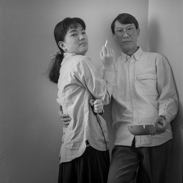 Joseph Fung Naoko Fujiwara et Joseph Fung autoportrait, Chicago,1987