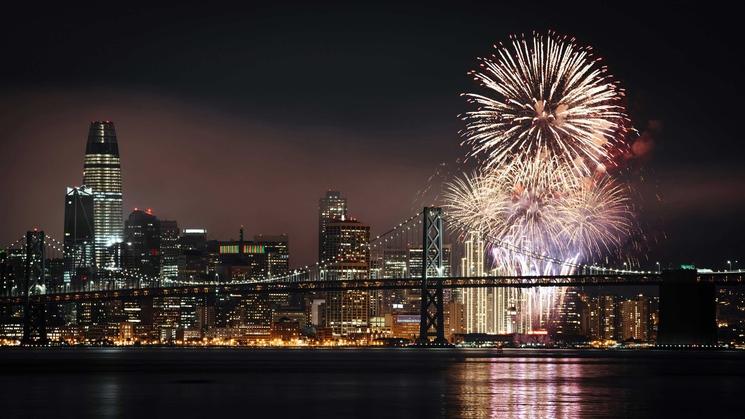 Feux d'artifice à San Francisco