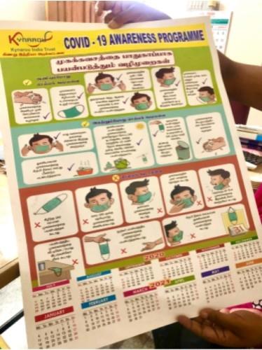 Calendrier pedagogique sur l'hygiène fait par Kynarou