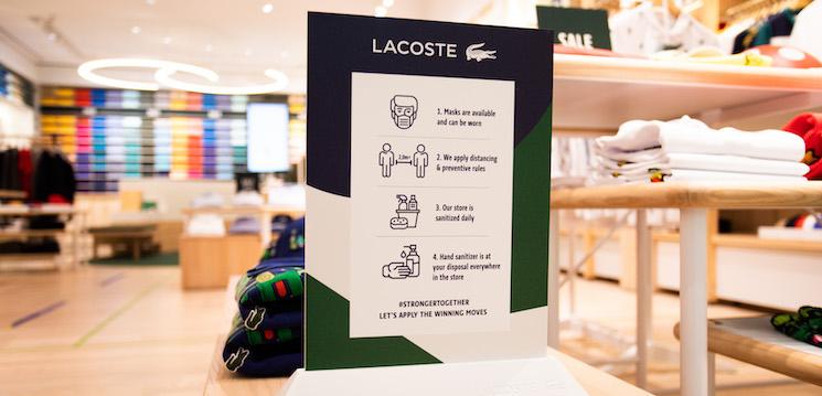 Lacoste réouverture boutique