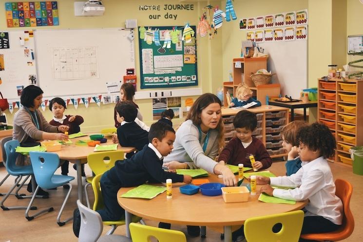 Une classe de maternelle bilingue au Lycée international de Londres Winston Churchill