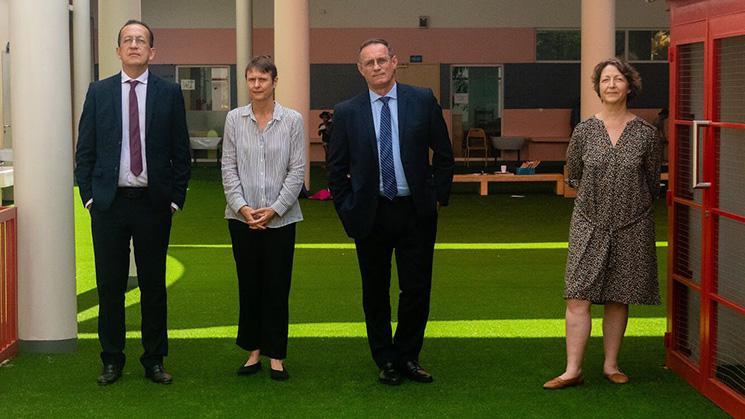 De gauche à droite :M. Marc Le Roy, Mme Alix Boyaval, M. Gilles Perinet, Mme Stéphanie Leuleu