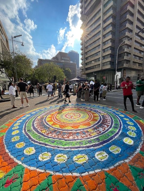 Mandala sur Main Street à Johannesburg