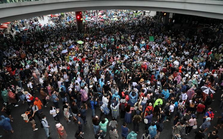 Manifestation anti-gouvernement a Bangkok