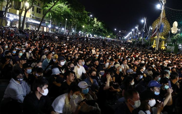 Manifestation anti-gouvernement a Bangkok