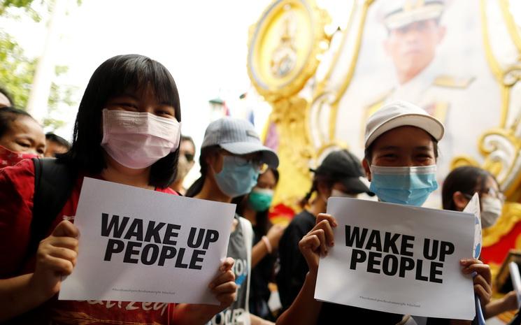 Manifestation anti-gouvernement a Bangkok