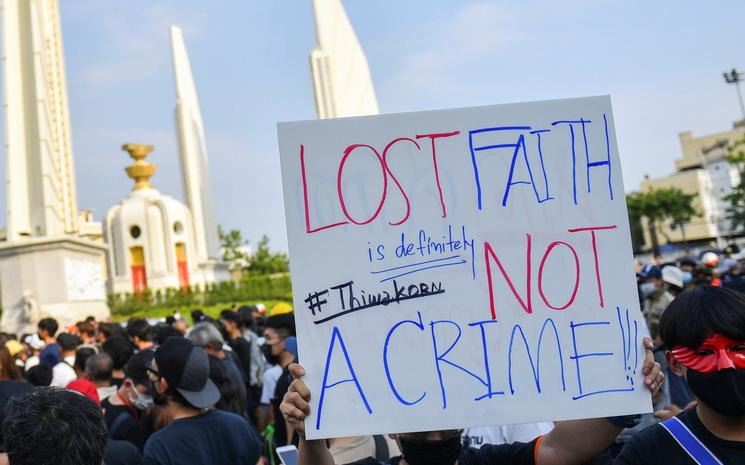 Manifestation anti-gouvernement a Bangkok