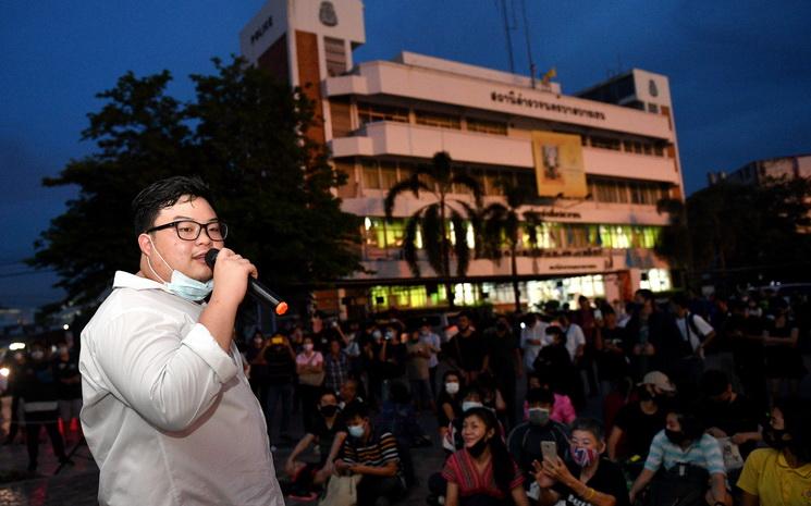 Manifestation pour les militants arretes a Bangkok