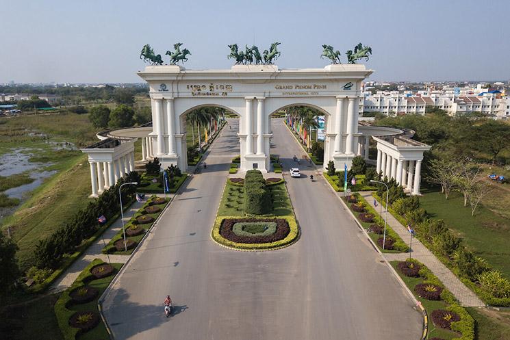 Entrée parc résidentiel à phnom penh