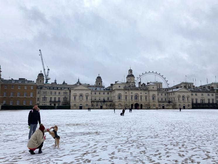 Horse Guards Parade Neige Londres