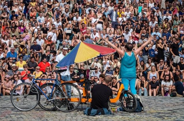 Foule au Mauerpark