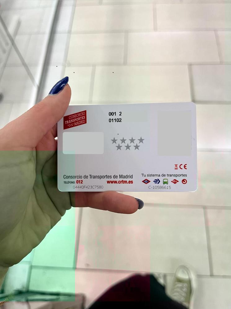 Ticket de transport pour le métro de Madrid