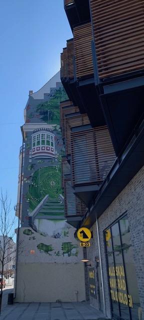 mural recouvert promenade Copenhague 