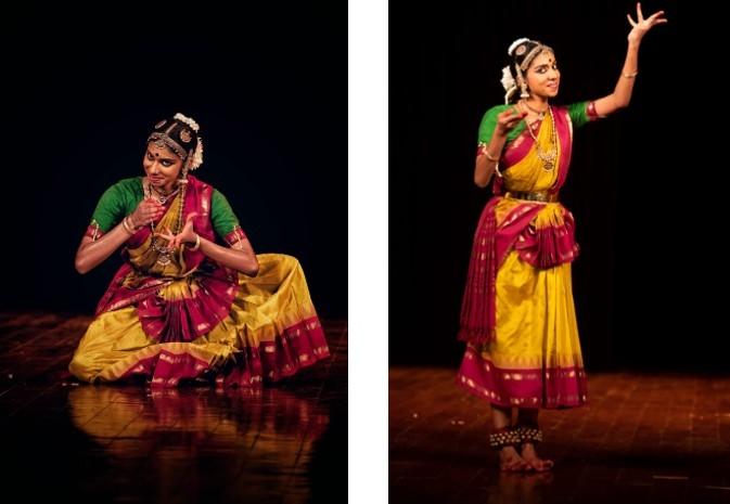 Myriam danseuse de bharata natyam à kalakshetra chennai