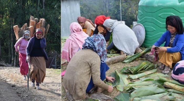 Préparations pour le repas de Noël dans le Nagaland