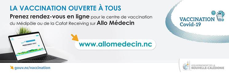 En Nouvelle-Calédonie on peut prendre son RDV contre la Covid-19 sur les site d'allomedecin