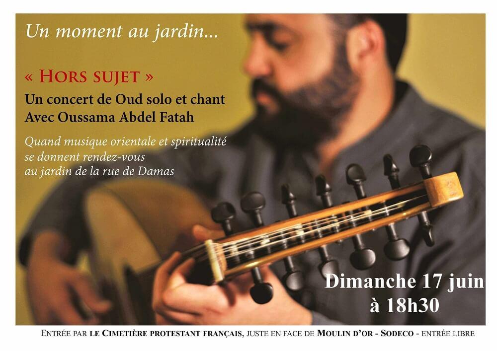 Oussama oud concert cimetière protestant beyrouth