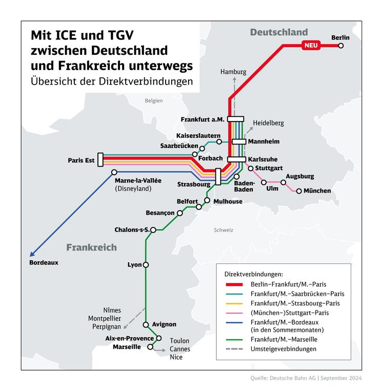 plan train ICE Berlin - Paris