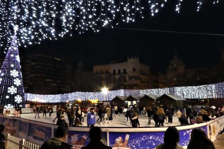 Patinoire de la Plaza del Ayuntamiento de Valencia