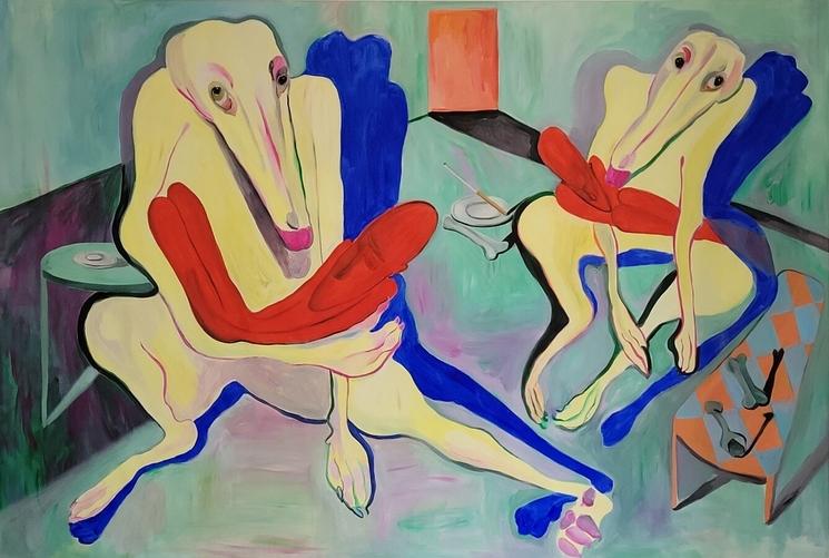 Alina Sokolova: Pietà, acrylique sur toile, 2023 © Alina Sokolova