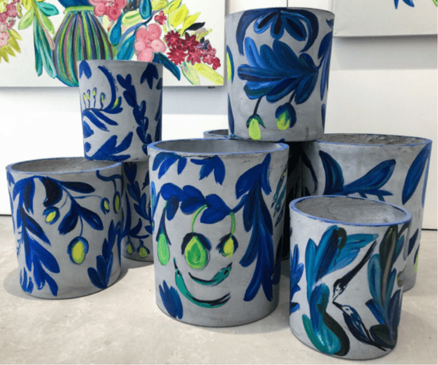 pots en ceramique peints par chloe manasseh