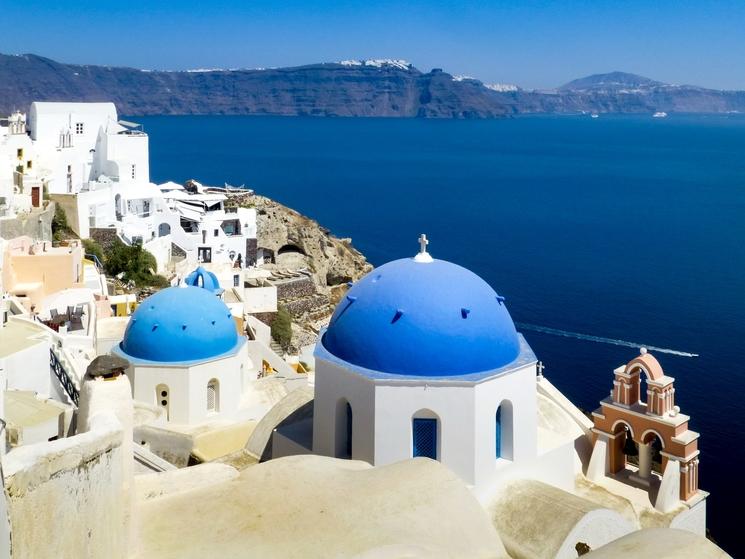 Vue sur la mer, Santorin, Grèce