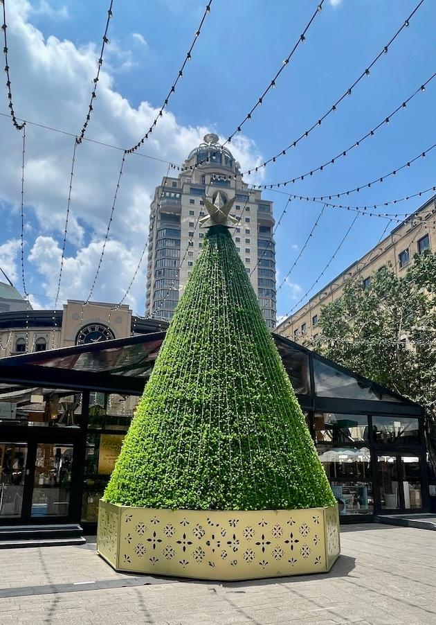 Sapin de Noël au Mandela Square de Johannesburg